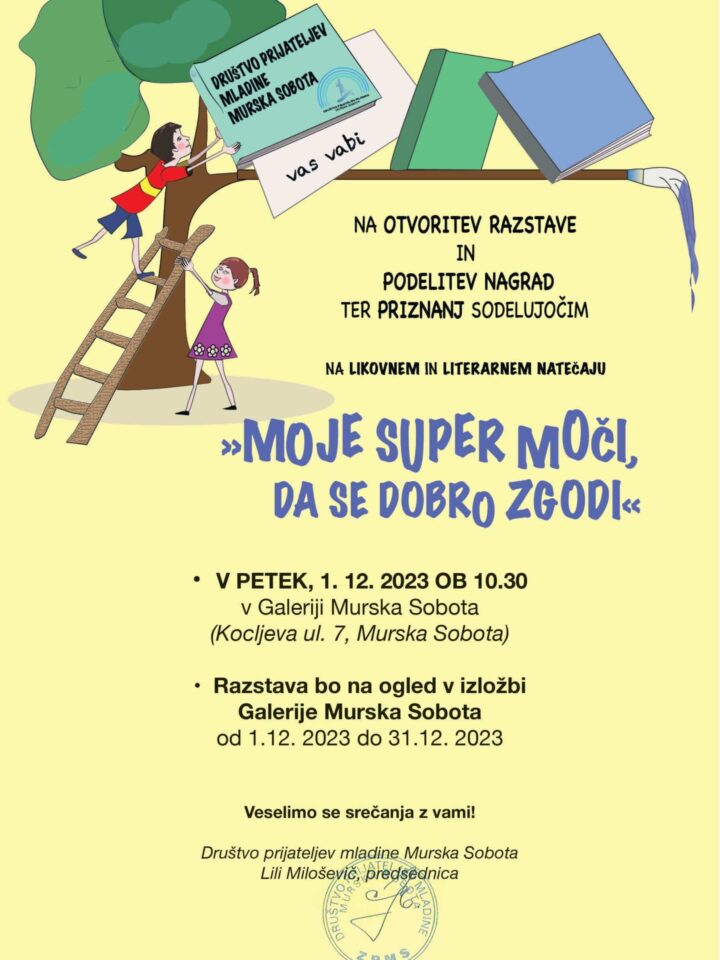 MOJE SUPER MOČI, DA SE DOBRO ZGODI: V galerijski izložbi kmalu na ogled nova razstava